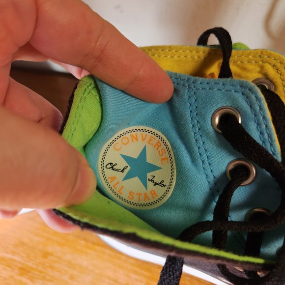 CONVERSE ALL STAR Chuck Taylor Hi-top Double Upper Multicolor Men (4)/Women (6) - Picture 13 of 16